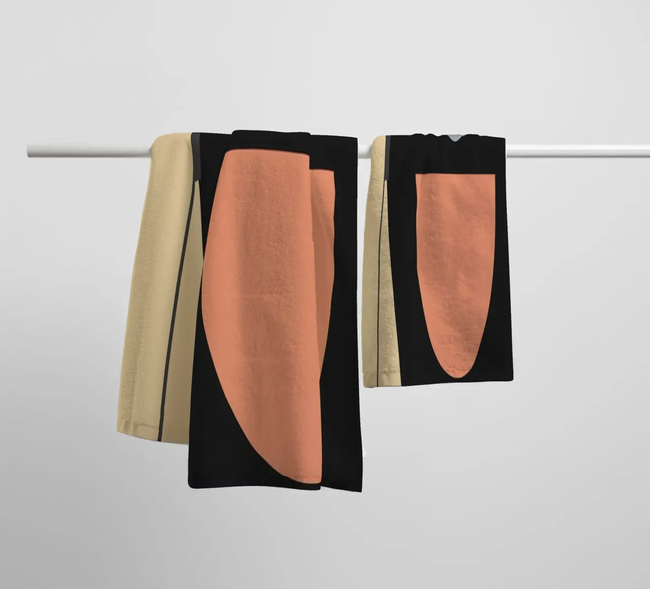 Minimalistische abstracte vormen 45 badhanddoek van Gaite