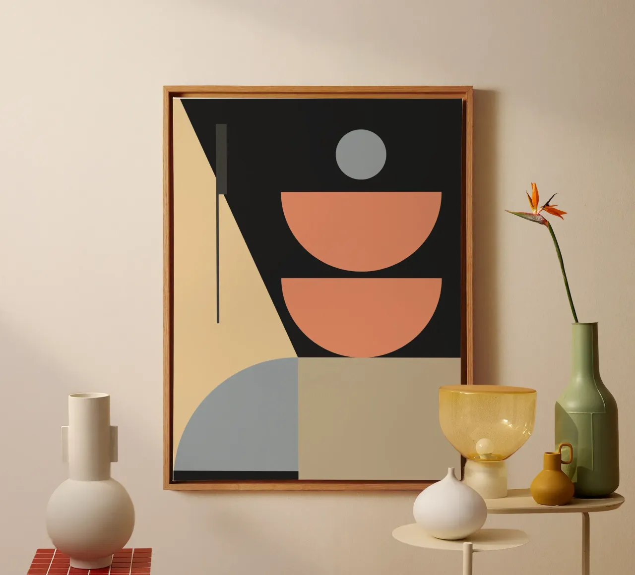 Formes abstraites minimales 45 toile avec Caisse américaine de Gaite