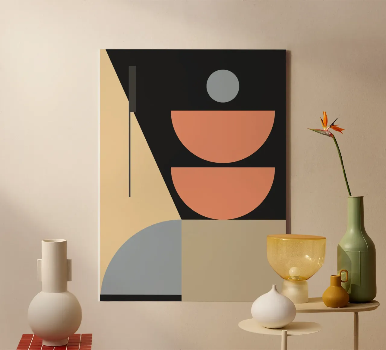 Formes abstraites minimales 45 toile avec Caisse américaine de Gaite