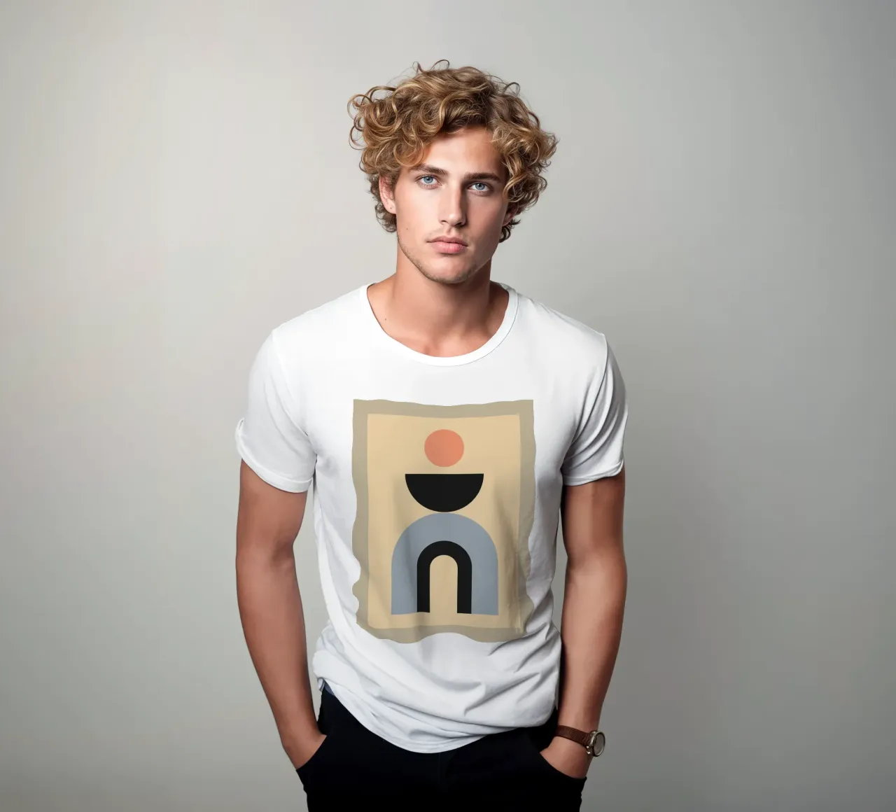 Minimal Abstract Shapes 47 t-shirt by Gaite