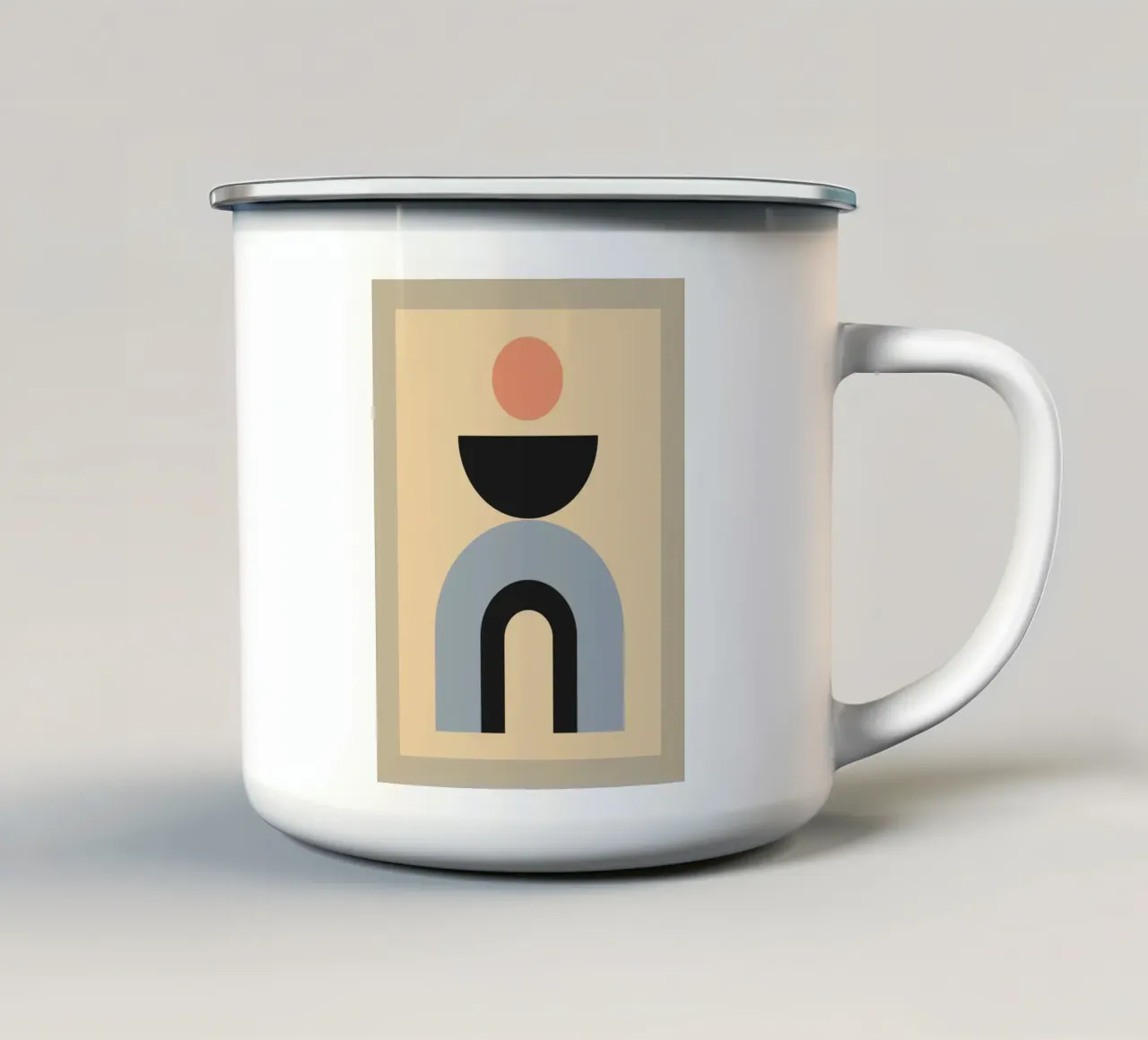 Forme astratte minimali 47 tazza in smalto da Gaite