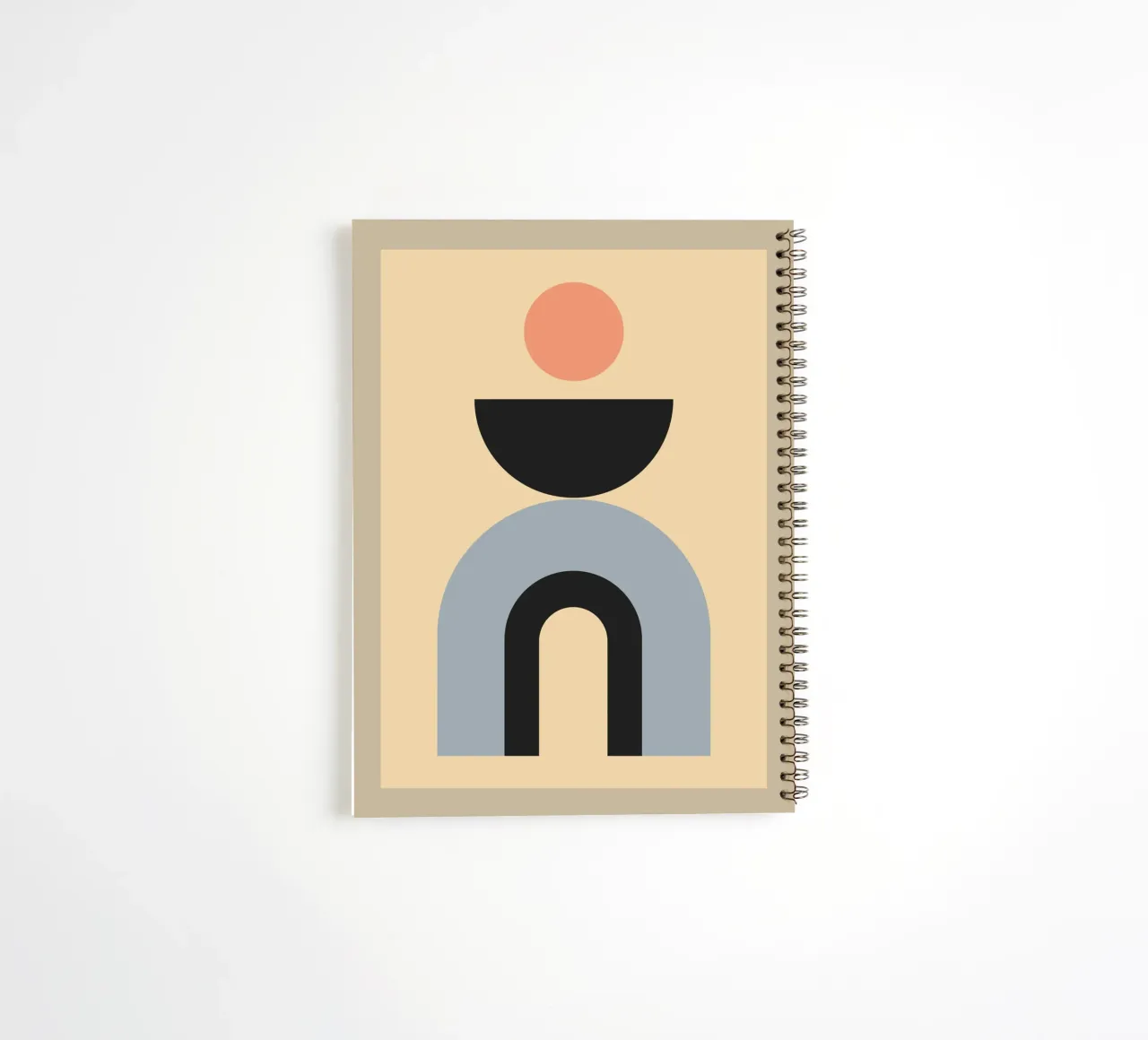 Minimal Abstract Shapes 47 spiral notebook by Gaite