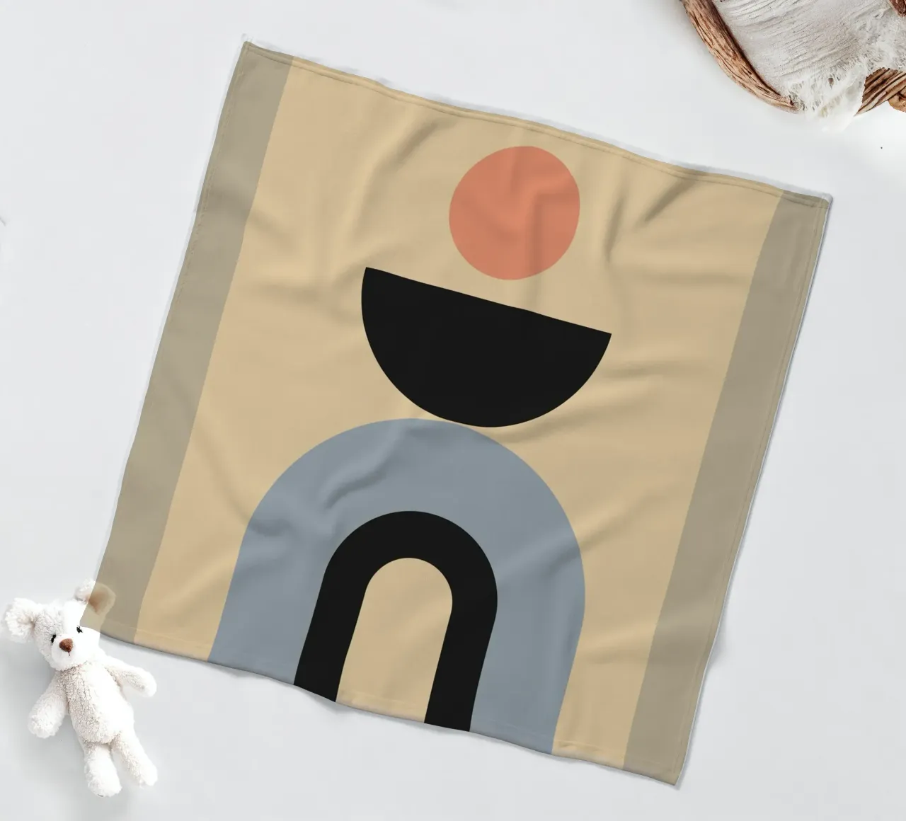 Minimal Abstract Shapes 47 fleece blanket by Gaite