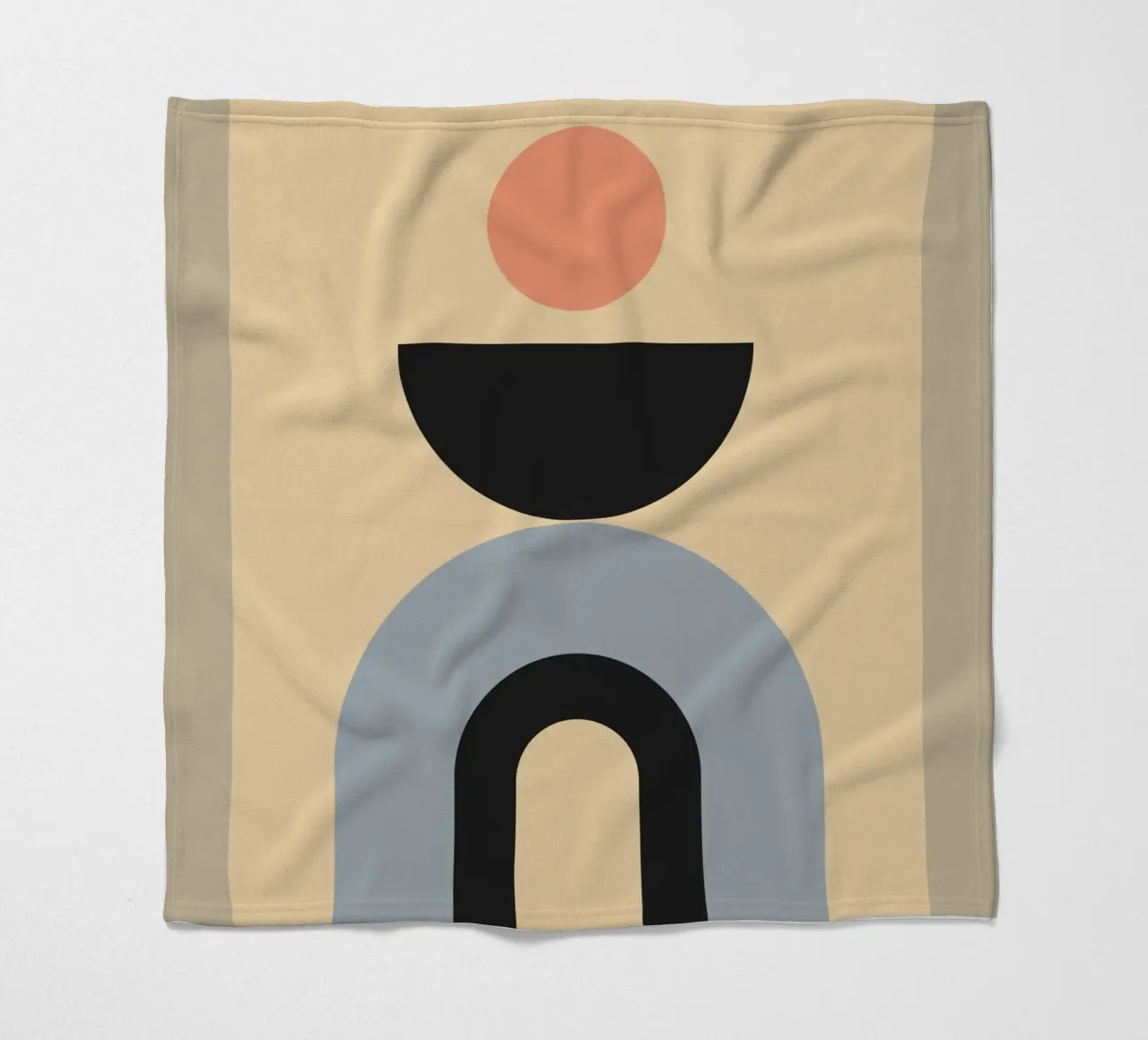 Minimal Abstract Shapes 47 fleece blanket by Gaite