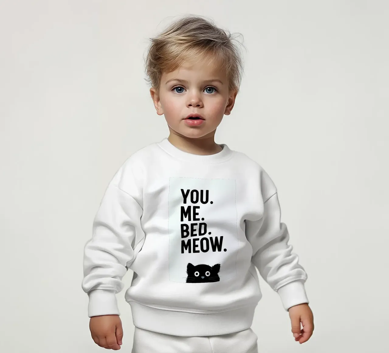 Cat Meow White felpa neonato da Doozal