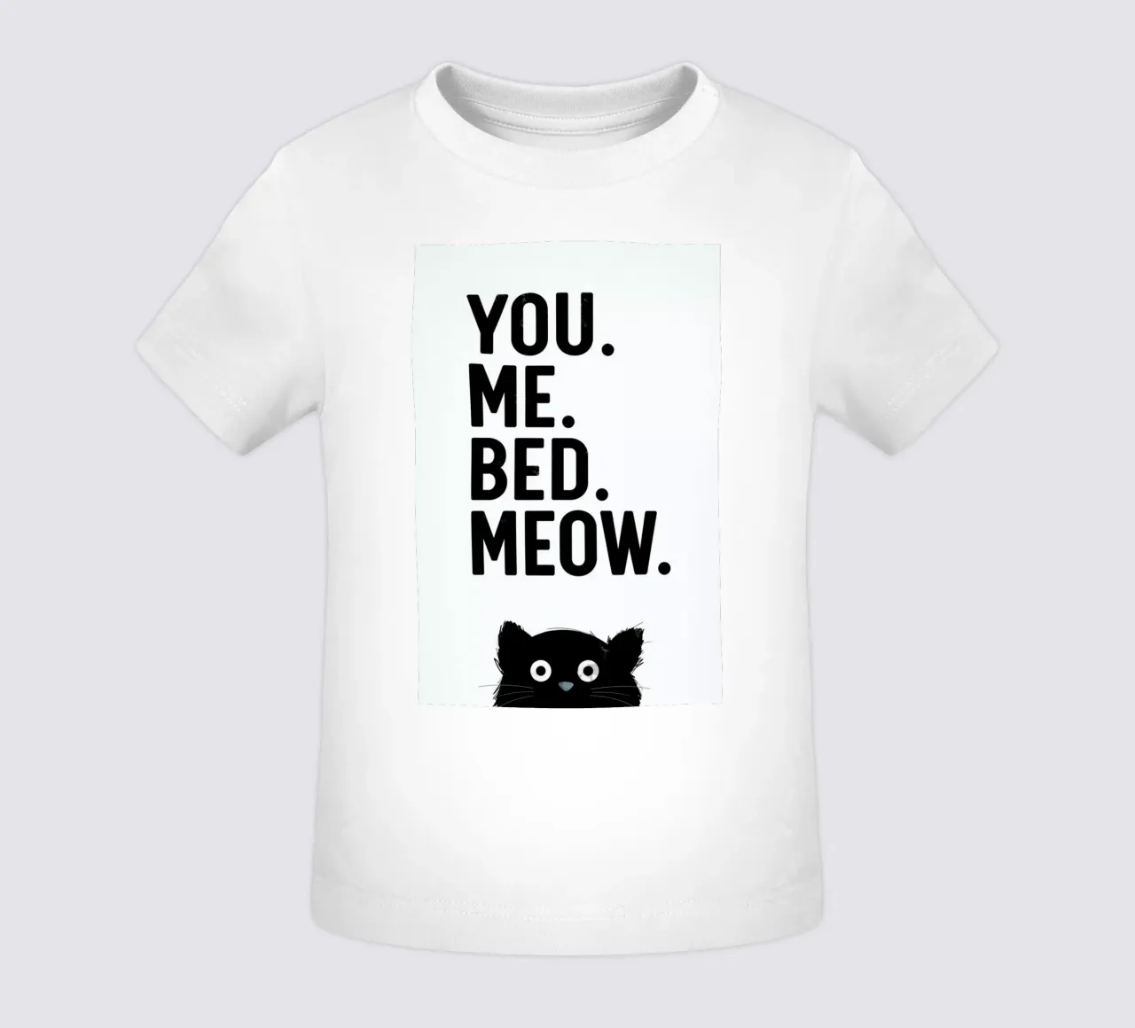 Cat Meow White baby t-shirt by Doozal