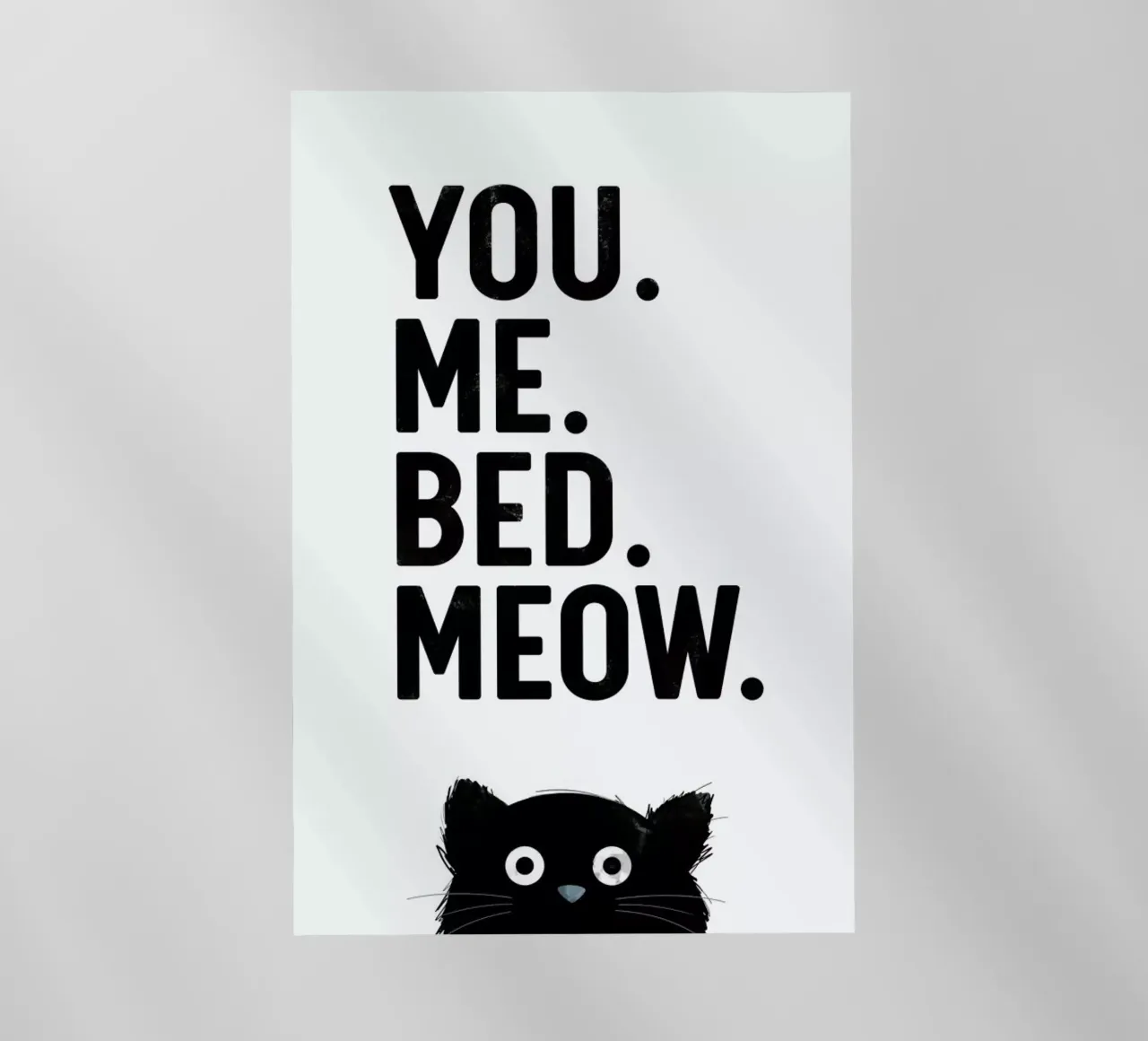 Cat Meow White pellicola backlit da Doozal