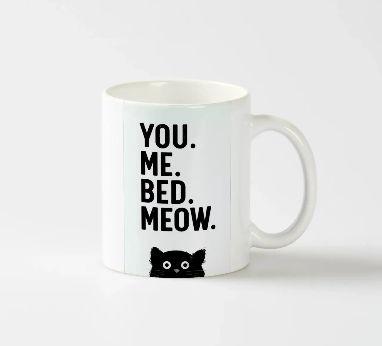 Cat Meow White tazza in ceramica da Doozal
