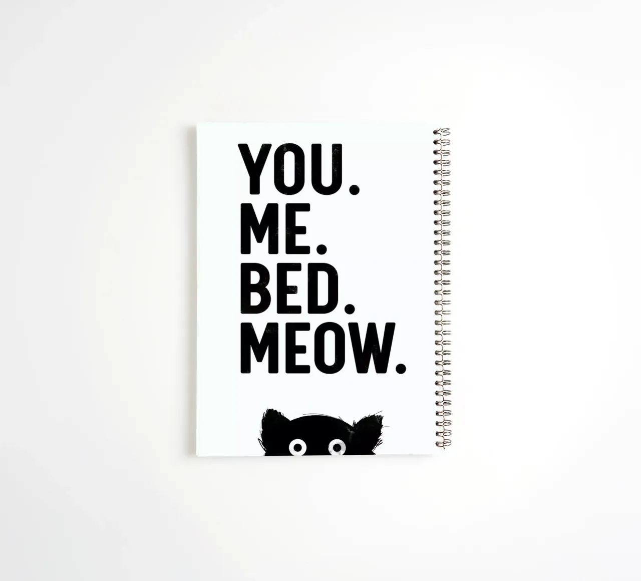 Cat Meow White spiral notebook by Doozal