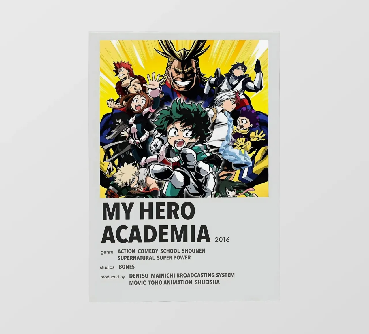 MY HERO ACADEMIA  2016 pellicola backlit da Totoya
