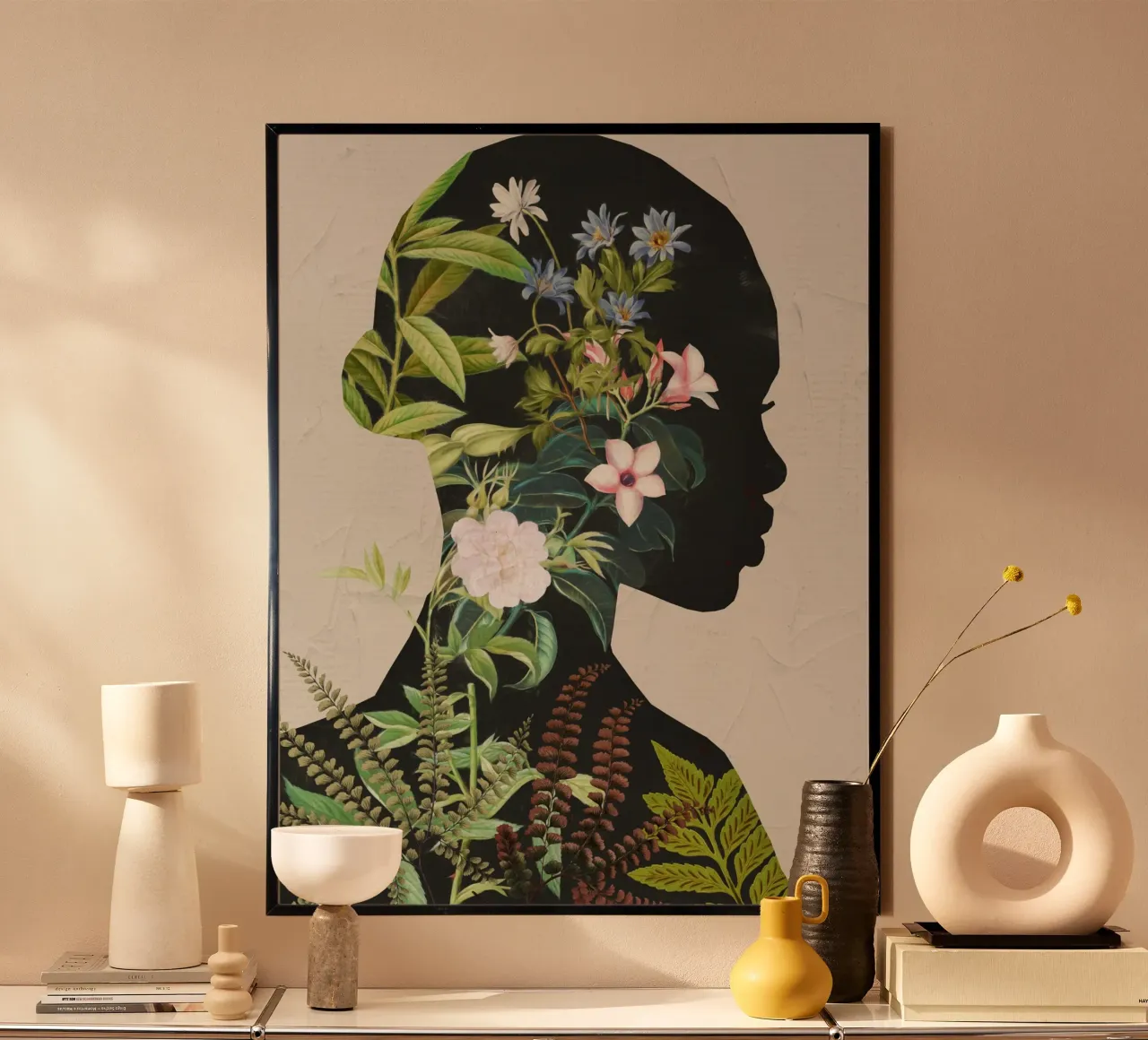 Blumig Porträt 16 Poster von dada22