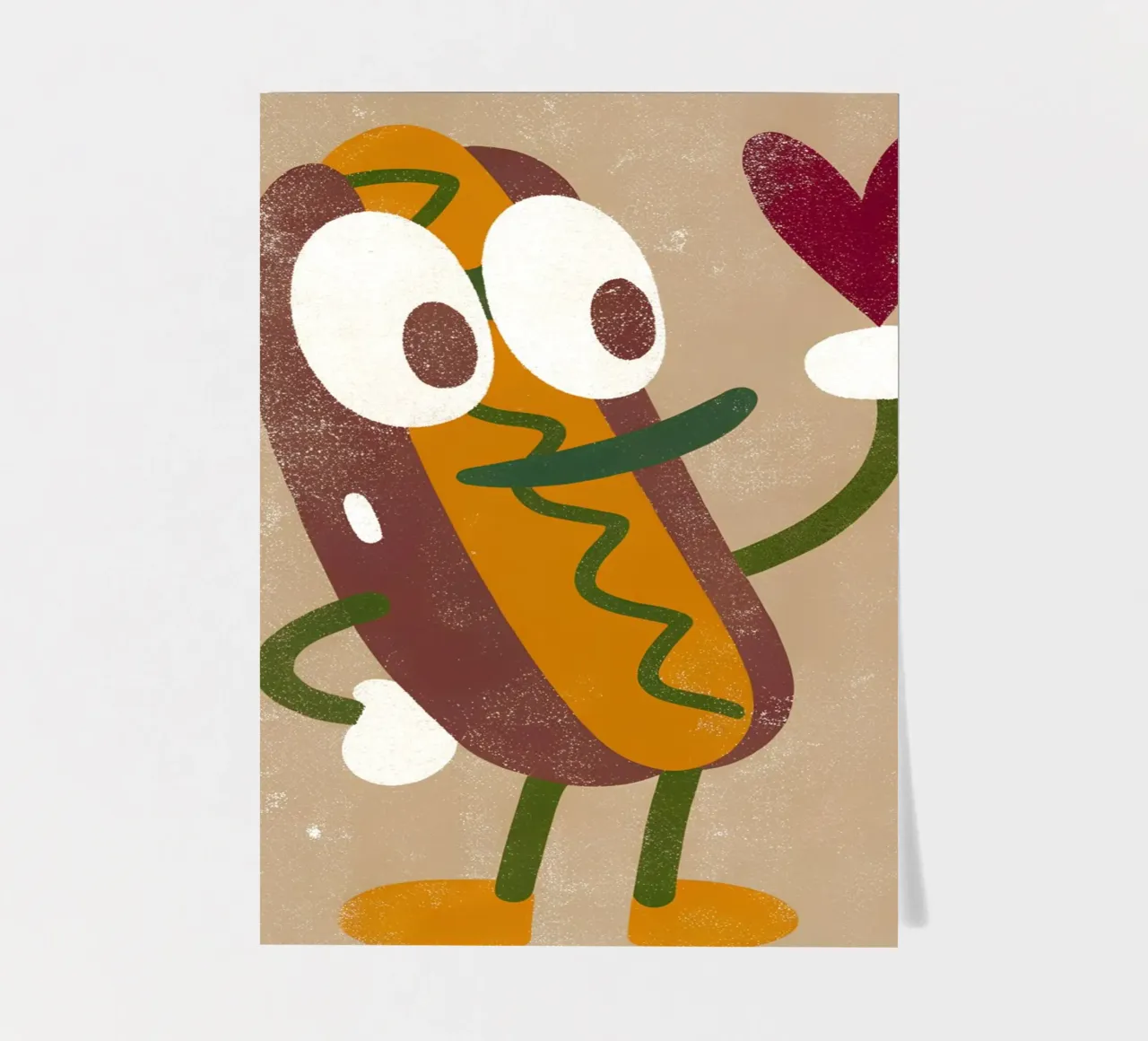 Retro Pop Hot Dog Charakter Stickerbogen von THE LATEST SHOP