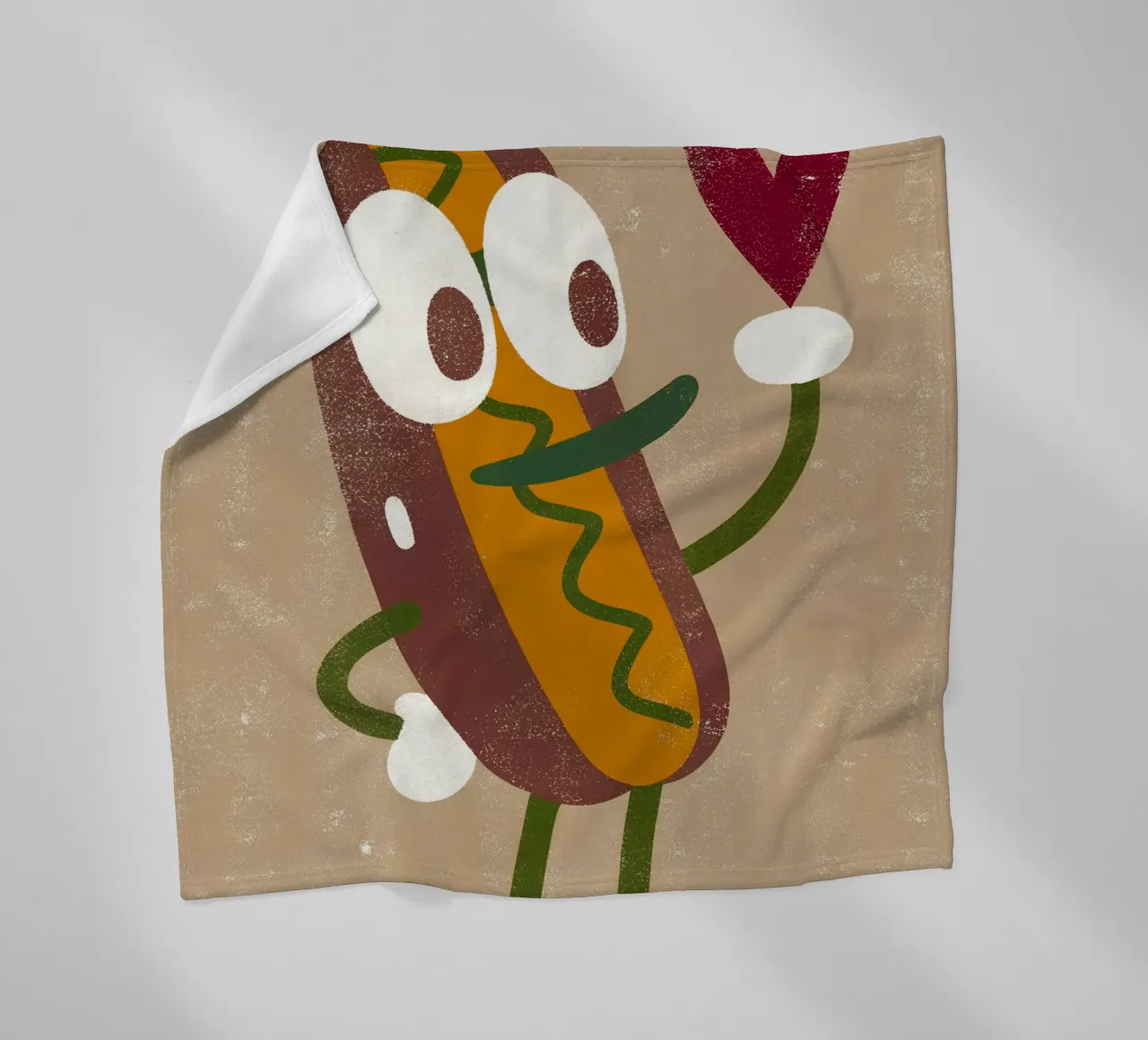 Retro Pop Hot Dog Charakter Fleecedecke von THE LATEST SHOP