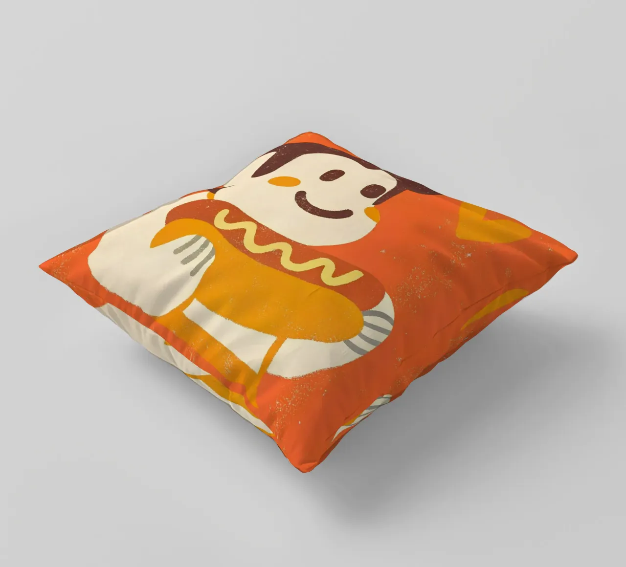 Retro Pop Hot Dog Character coussin de THE LATEST SHOP