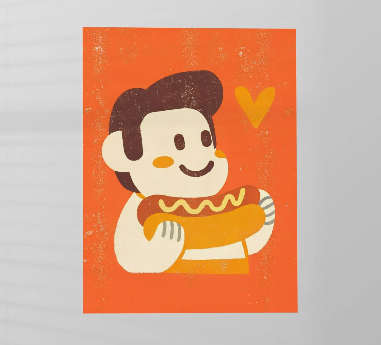 Retro Pop Hot Dog Character backlit film by THE LATEST SHOP