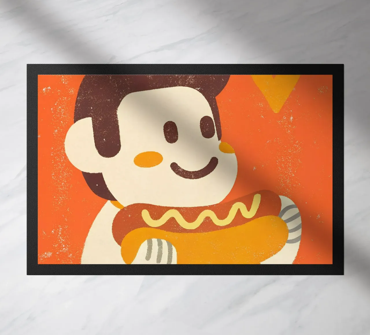 Retro Pop Hot Dog Karakter deurmat van THE LATEST SHOP