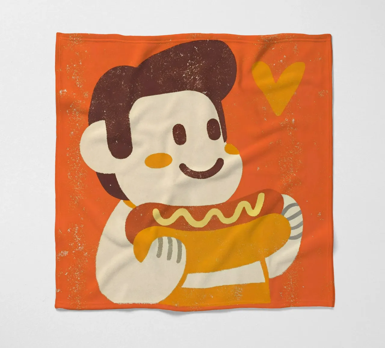 Retro Pop Hot Dog Character plaid polaire de THE LATEST SHOP