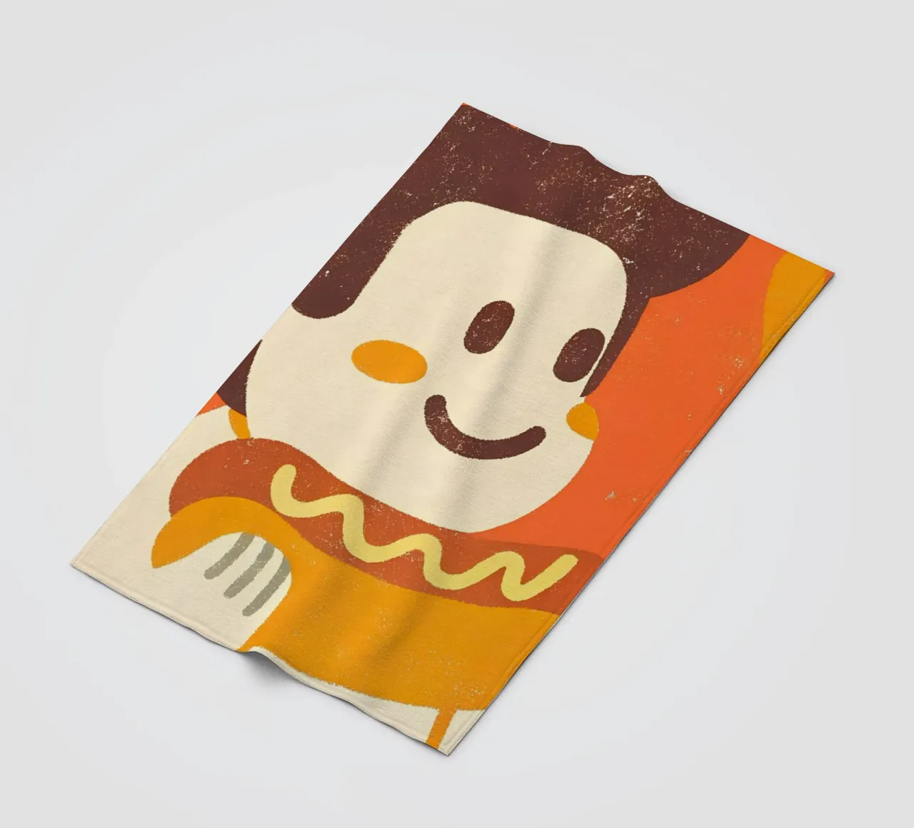 Retro Pop Hot Dog Character plaid polaire de THE LATEST SHOP