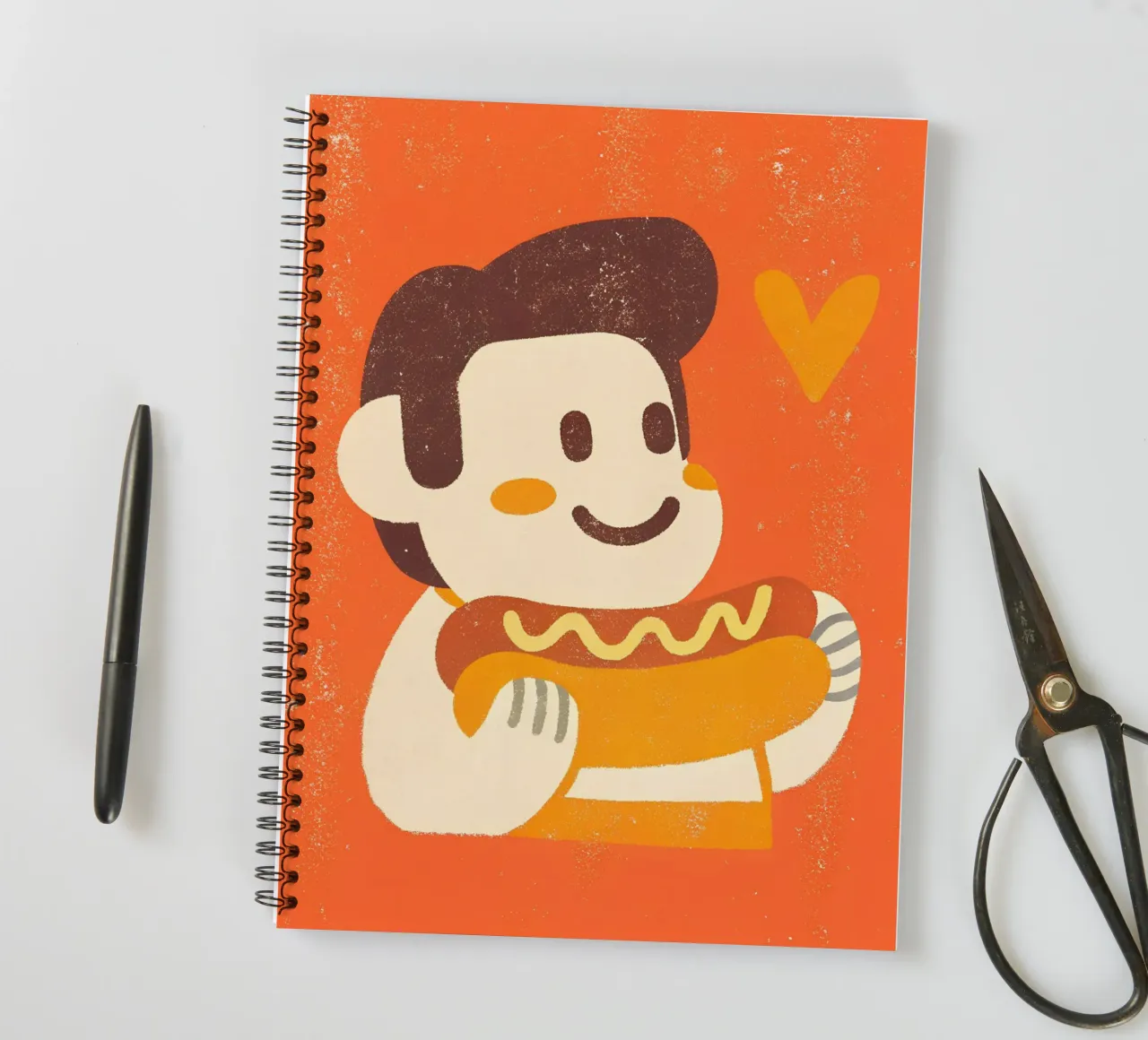 Retro Pop Hot Dog Character spiral notebook by THE LATEST SHOP