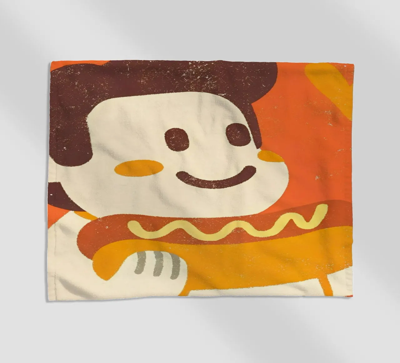 Retro Pop Hot Dog Character serviette de plage de THE LATEST SHOP