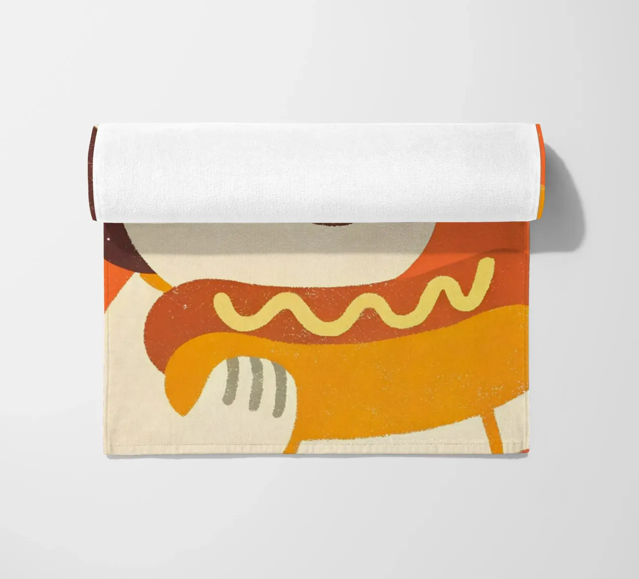 Retro Pop Hot Dog Character serviette de plage de THE LATEST SHOP