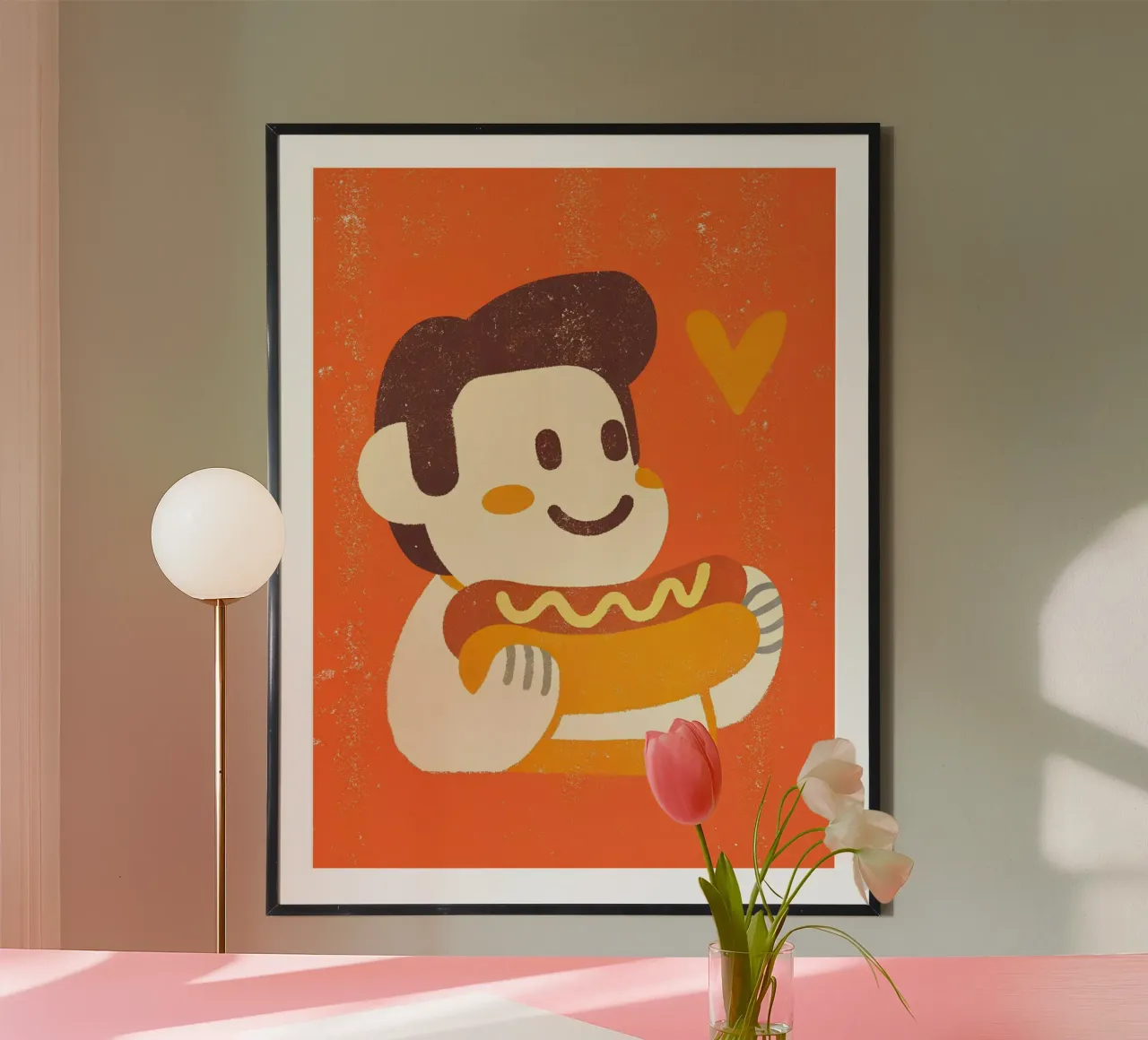 Retro Pop Hot Dog Charakter Hahnemühle von THE LATEST SHOP