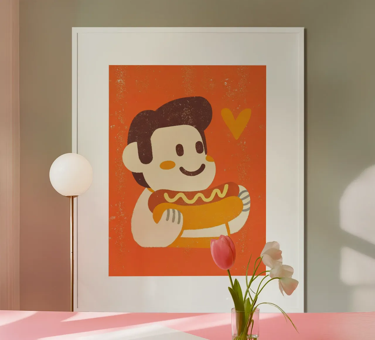 Retro Pop Hot Dog Charakter Hahnemühle von THE LATEST SHOP
