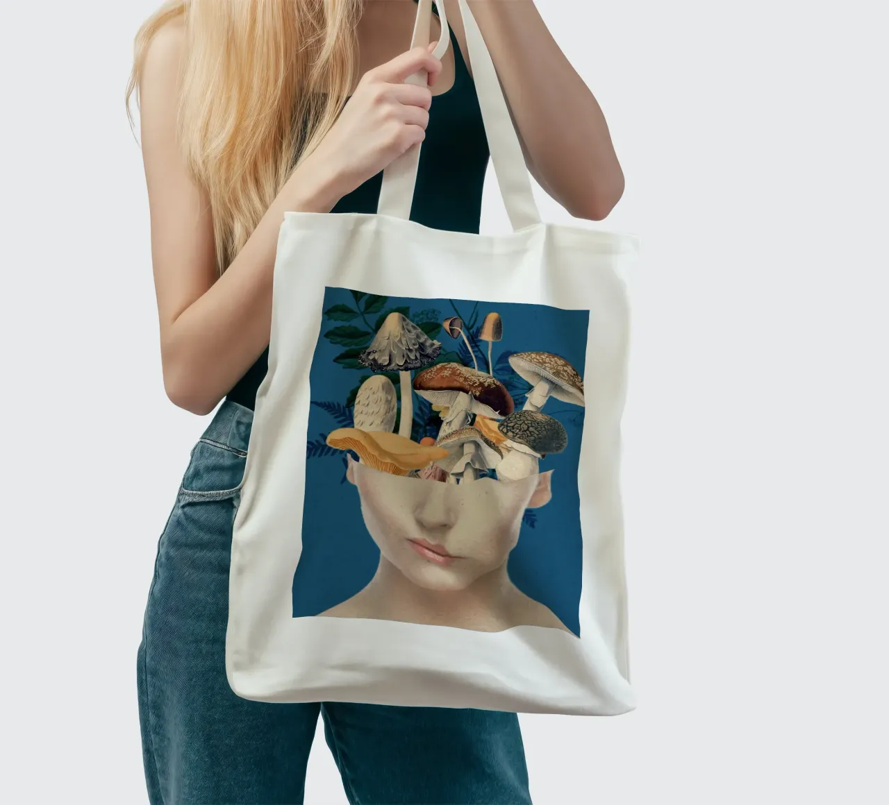 Mushroom Lady 7 tote bag by dada22