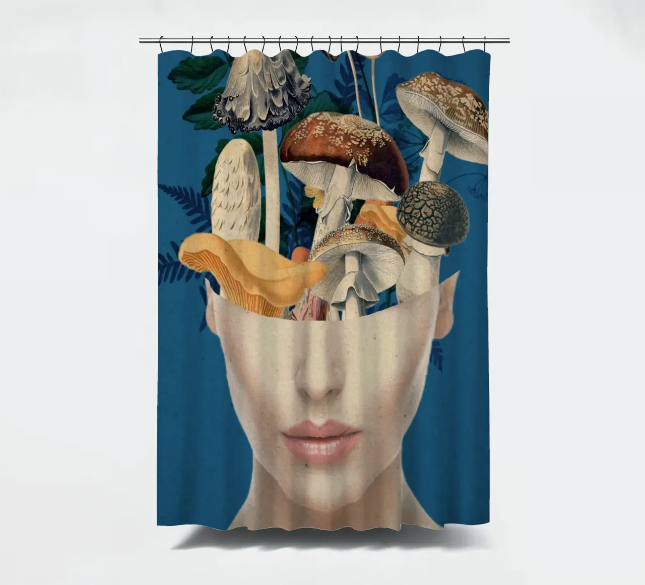 Mushroom Lady 7 shower curtain by dada22
