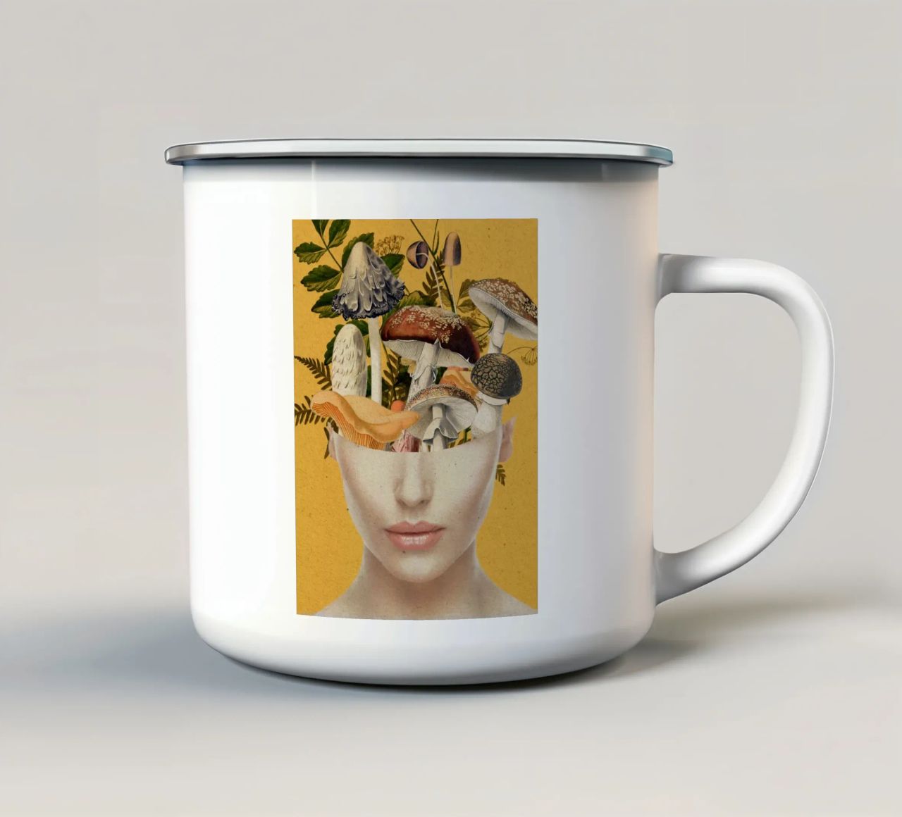Signora dei funghi 8 tazza in smalto da dada22