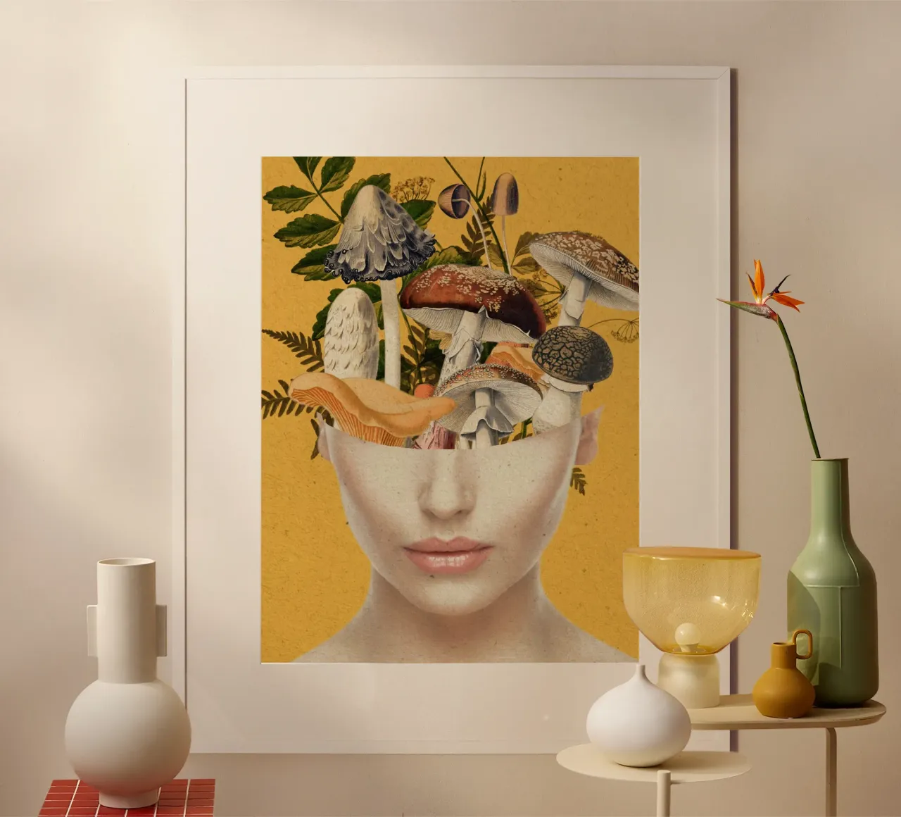 Signora dei funghi 8 poster con telaio in plastica da dada22