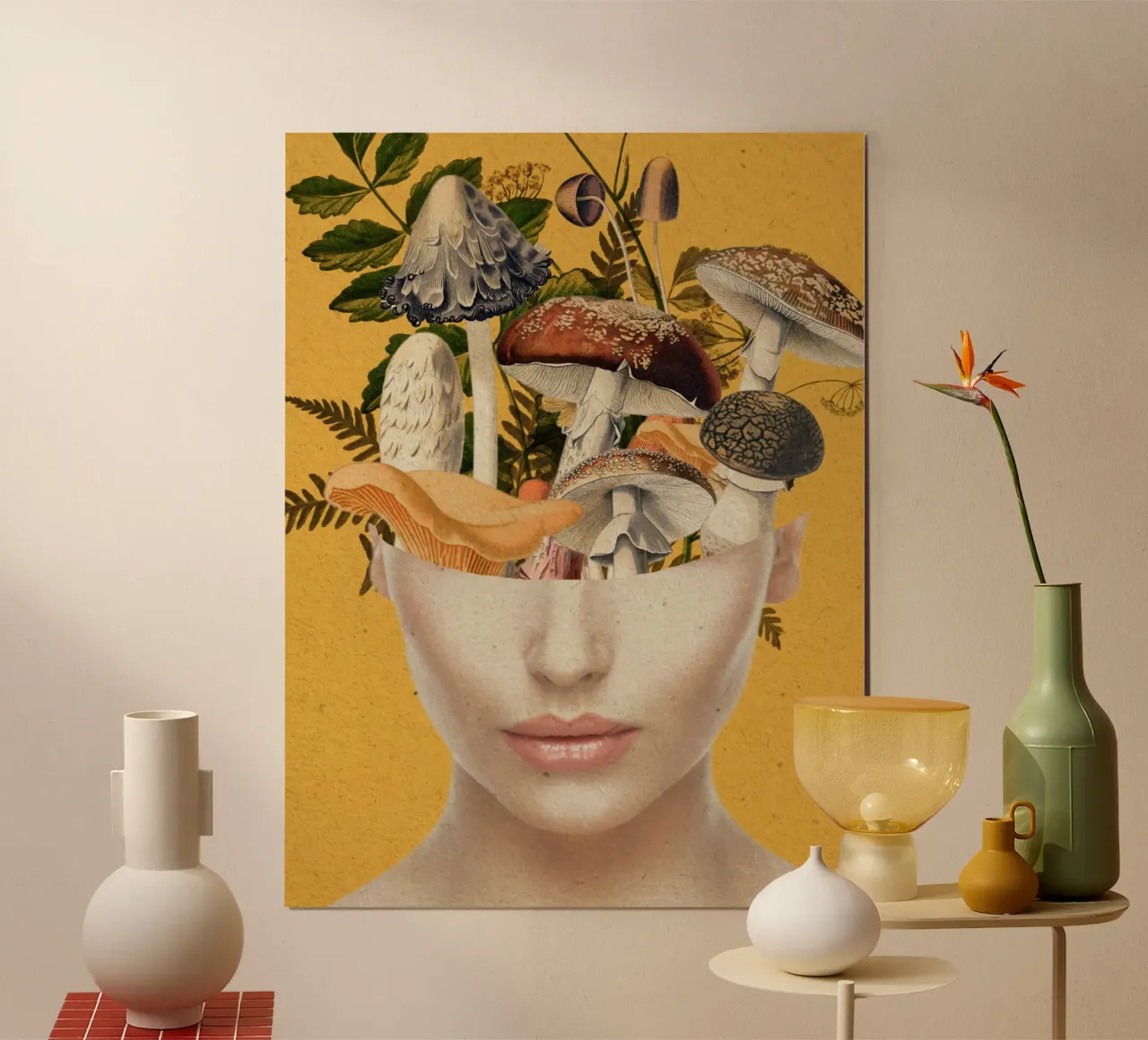 Signora dei funghi 8 poster con telaio in plastica da dada22