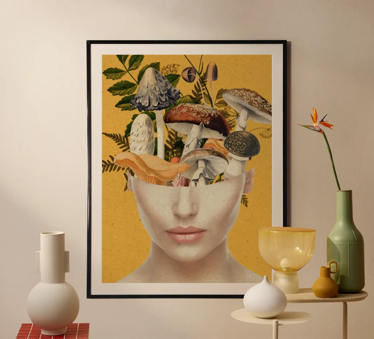 Signora dei funghi 8 poster con telaio in plastica da dada22
