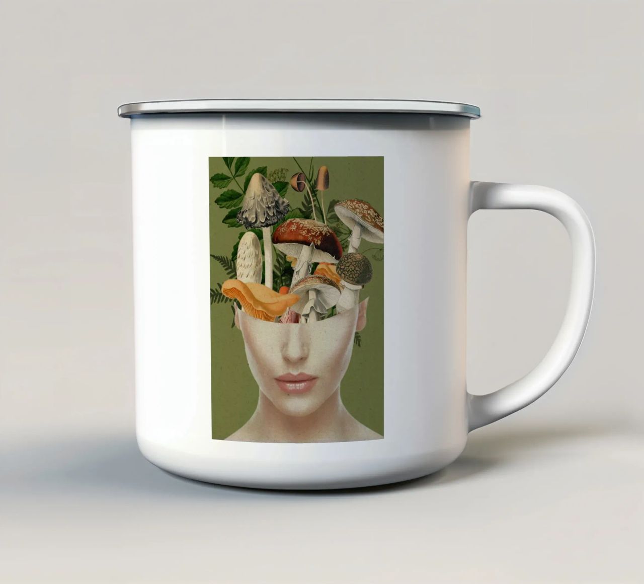 Signora dei funghi 9 tazza in smalto da dada22