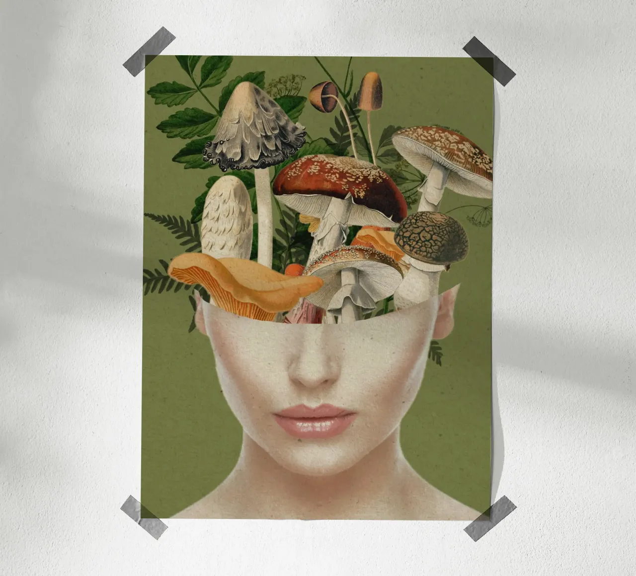 Signora dei funghi 9 poster con telaio in alluminio da dada22