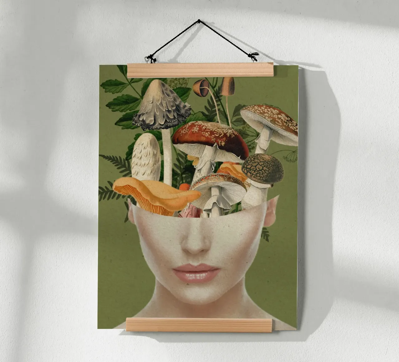 Signora dei funghi 9 poster con telaio in alluminio da dada22