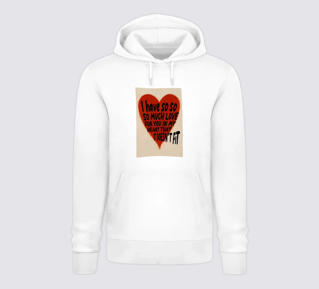 Così tanto amore - Poster a forma di cuore felpa con cappuccio da QuooodZ by MooodzArt