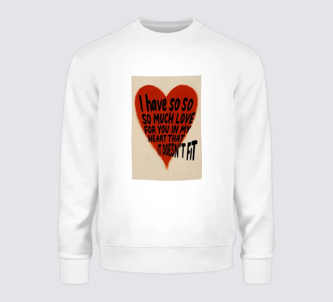 Così tanto amore - Poster a forma di cuore felpa da QuooodZ by MooodzArt