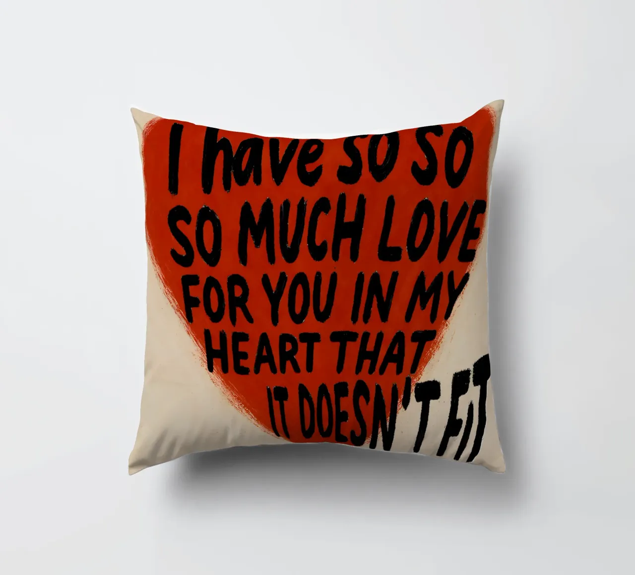 Così tanto amore - Poster a forma di cuore cuscino da QuooodZ by MooodzArt