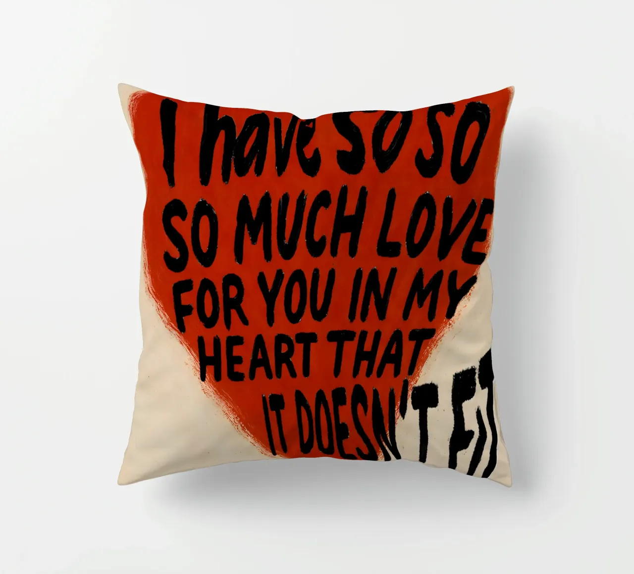 Così tanto amore - Poster a forma di cuore cuscino da QuooodZ by MooodzArt