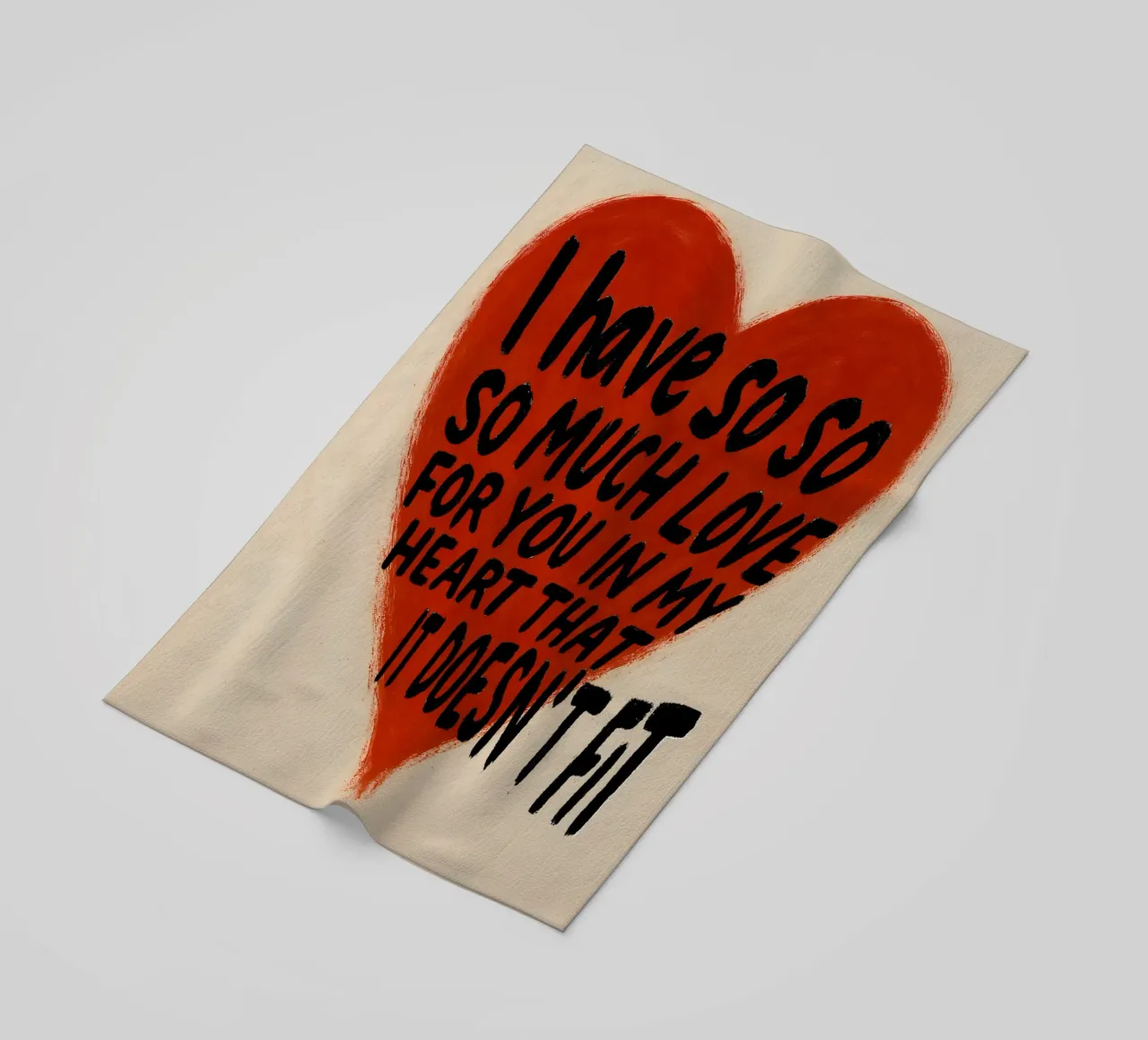 Così tanto amore - Poster a forma di cuore telo mare da QuooodZ by MooodzArt