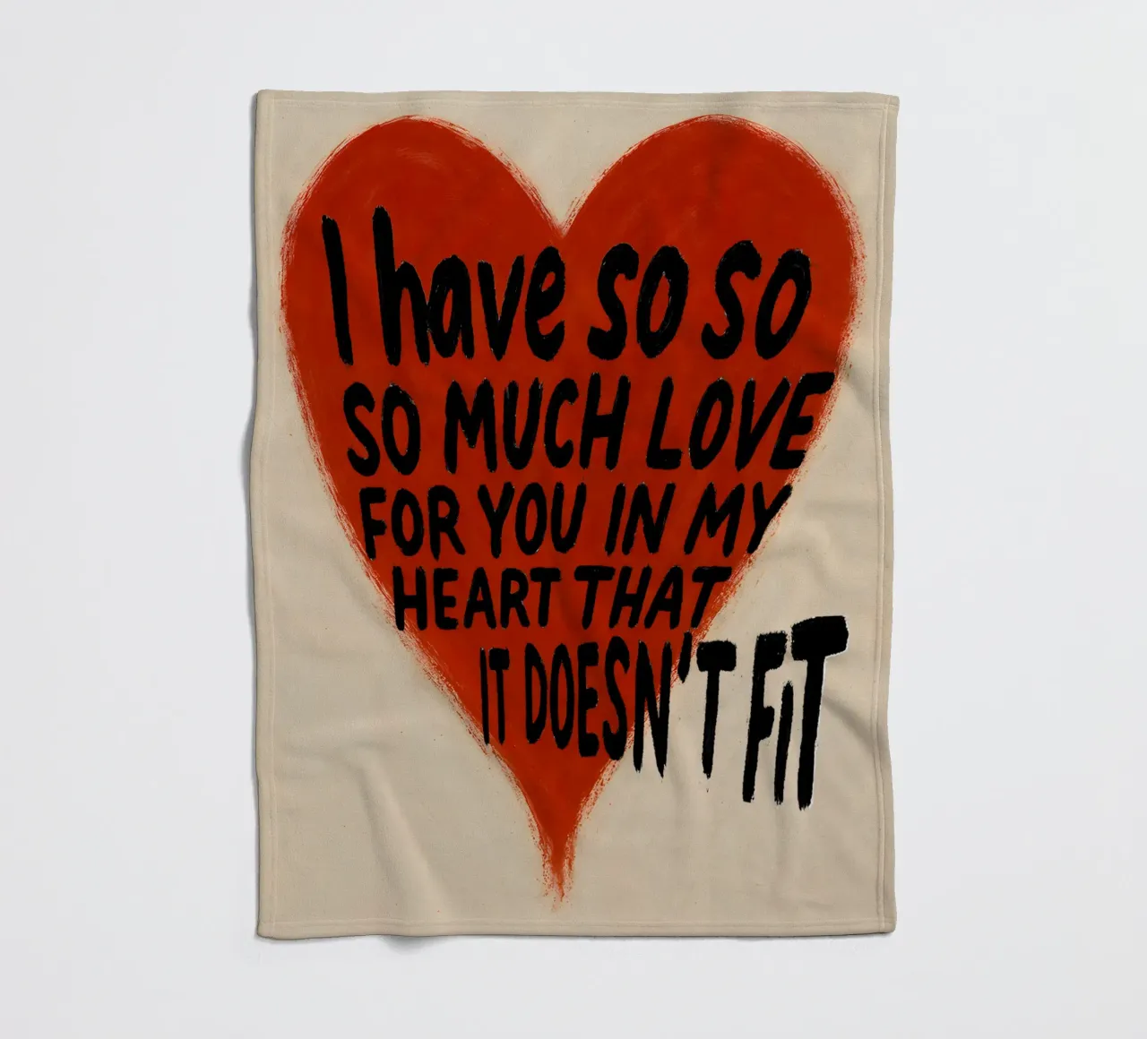 Così tanto amore - Poster a forma di cuore coperta in pile da QuooodZ by MooodzArt