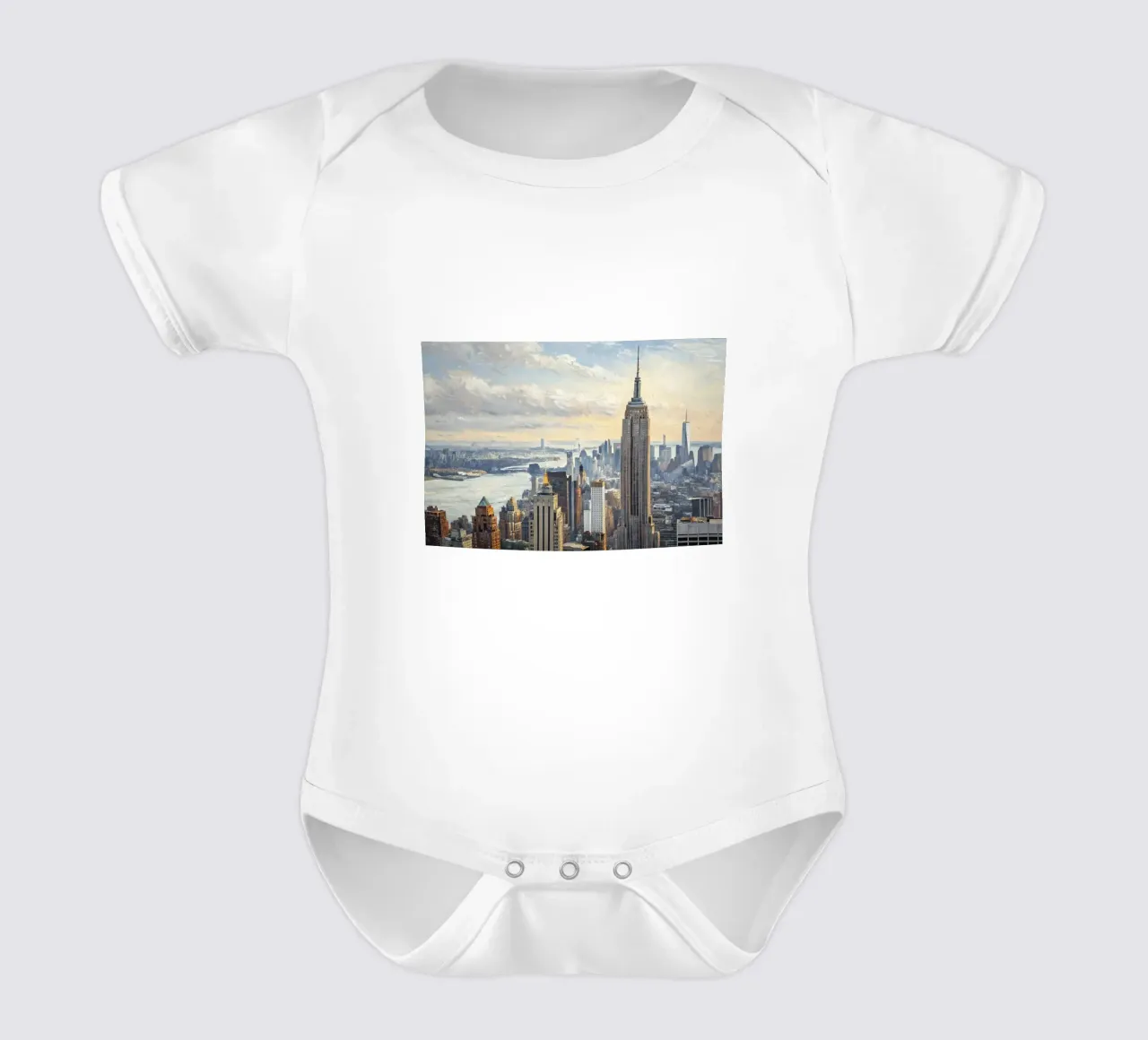 New York City Kurzarm Babybody von 🎨 Point and Art