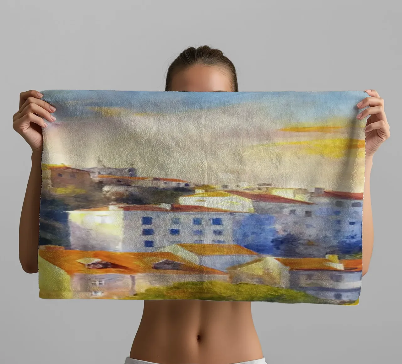 Acquerello di Lisbona asciugamano da bagno da 🎨 Point and Art