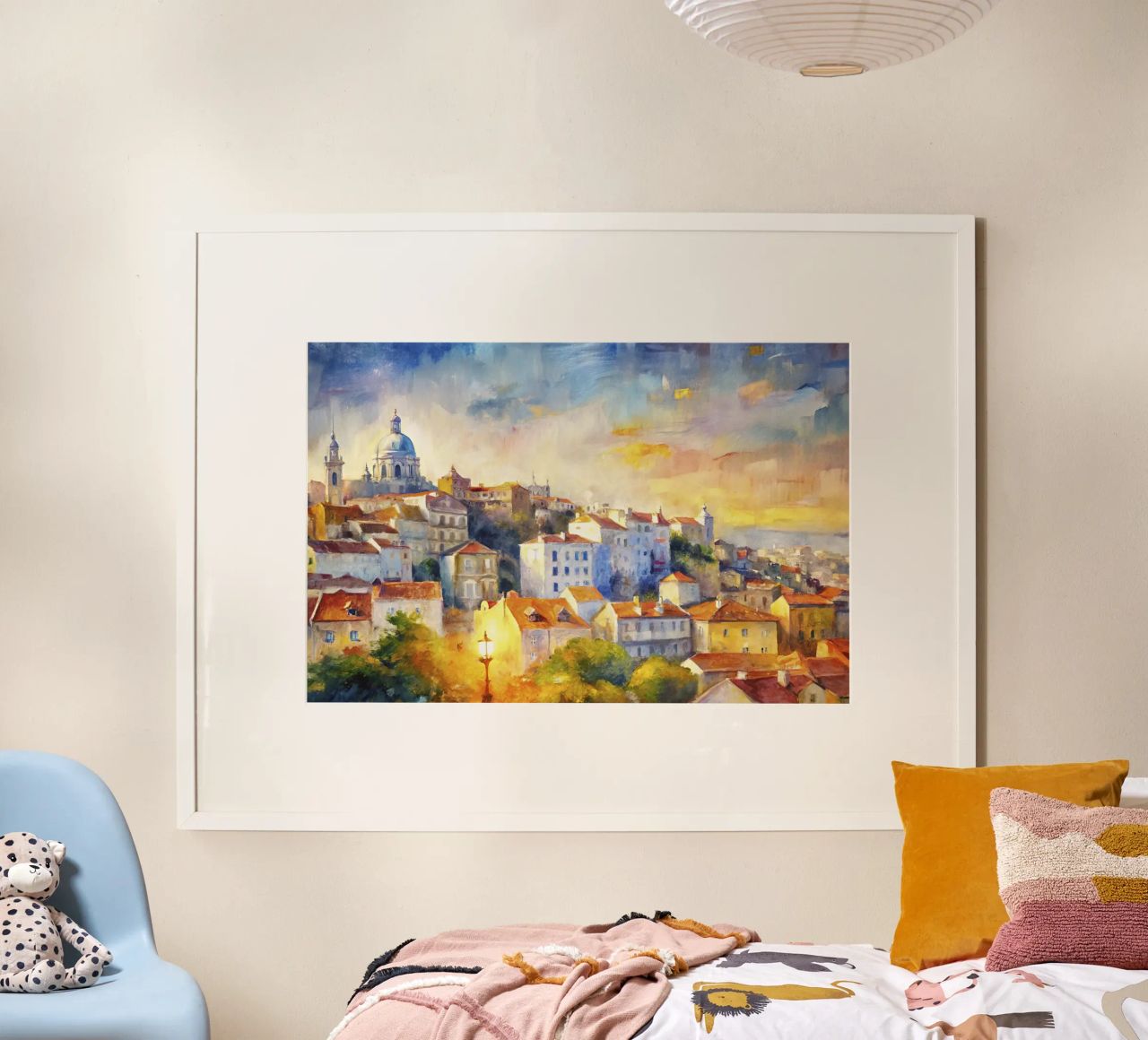 Aquarelle de Lisbonne poster de Point and Art