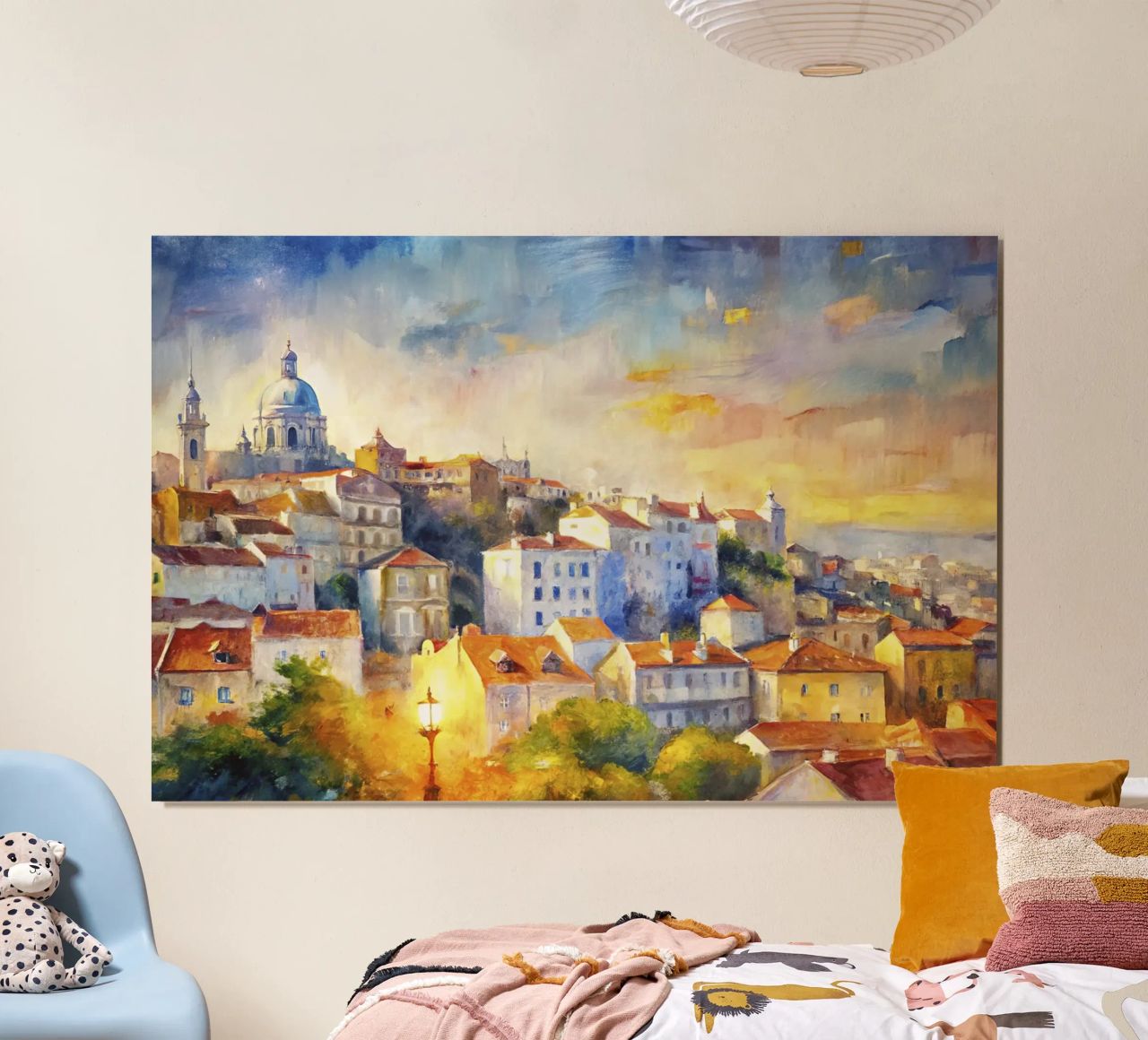 Aquarelle de Lisbonne poster de Point and Art