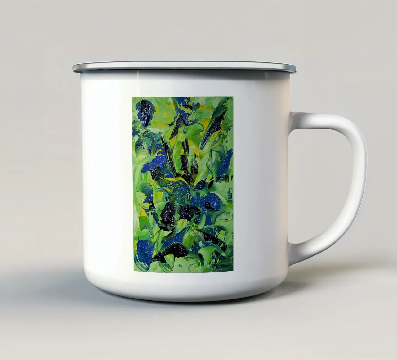 PERLE DI RUGIADA. tazza in smalto da Thierry Vobmann Abstract painting