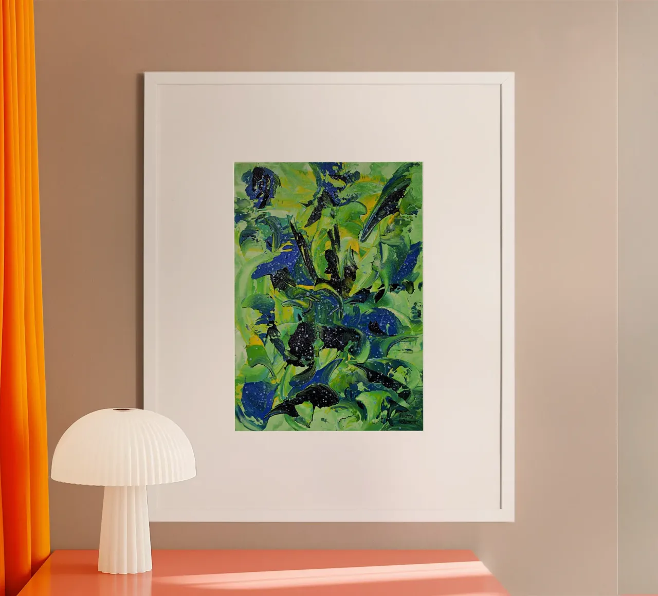 PERLE DI RUGIADA. poster con telaio in alluminio da Thierry Vobmann Abstract painting