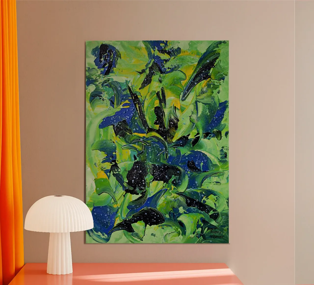PERLE DI RUGIADA. poster con telaio in alluminio da Thierry Vobmann Abstract painting