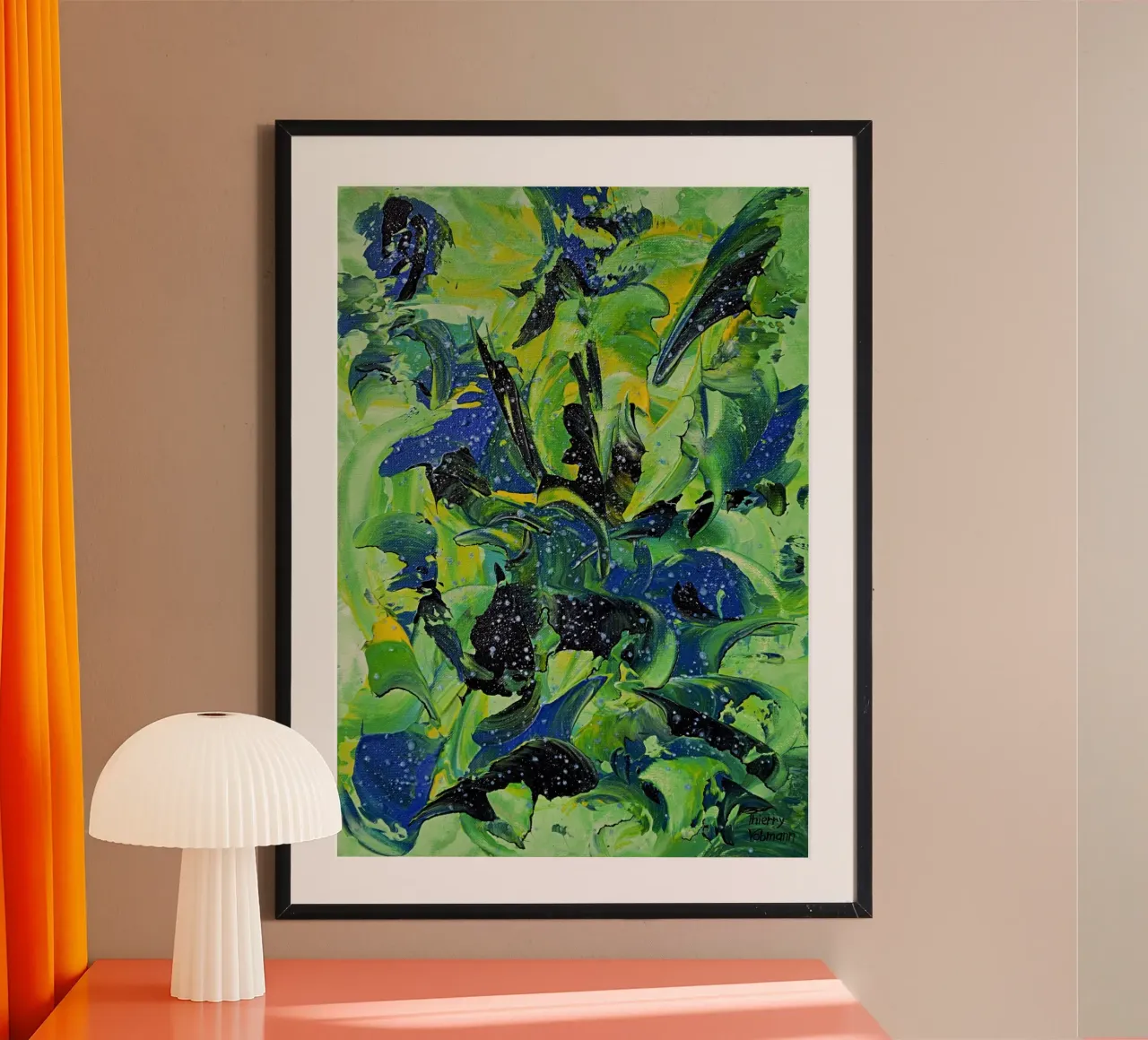 PERLE DI RUGIADA. poster con telaio in alluminio da Thierry Vobmann Abstract painting